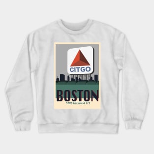 Boston Travel Poster 3 Crewneck Sweatshirt